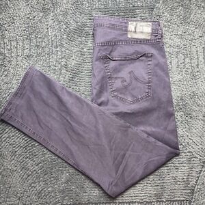 AG Adriano Goldschmied Men's Size 34x30 Matchbox Slim Straight Jeans Purple